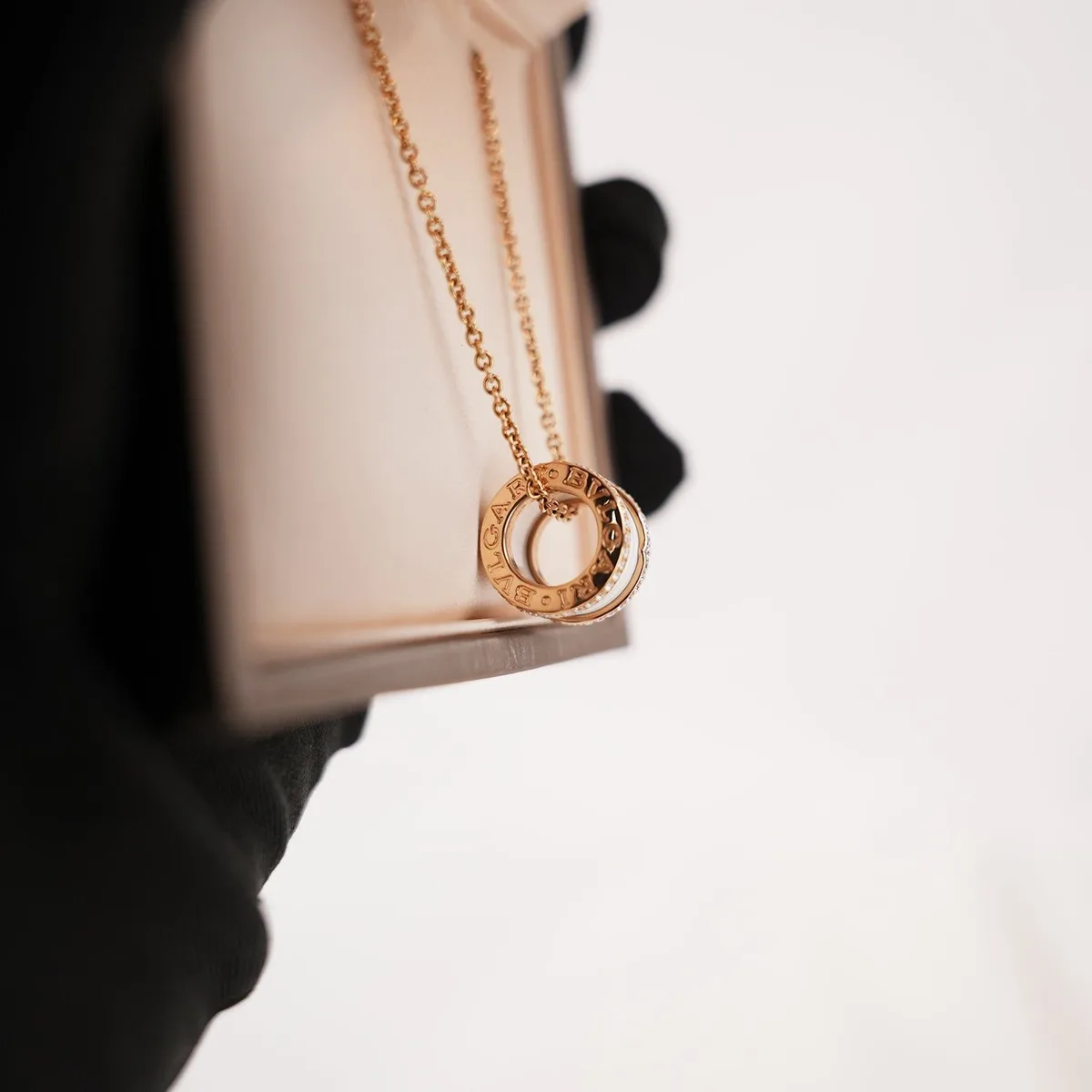 Bvlgari B.zero1 Necklace em Ouro Rosa e Branco, foto 4