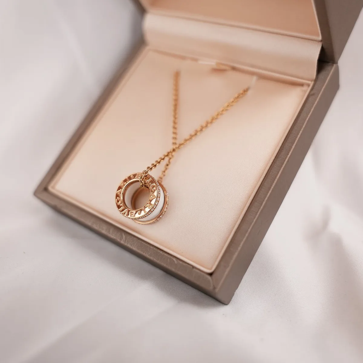 Bvlgari B.zero1 Necklace em Ouro Rosa e Branco, foto 5