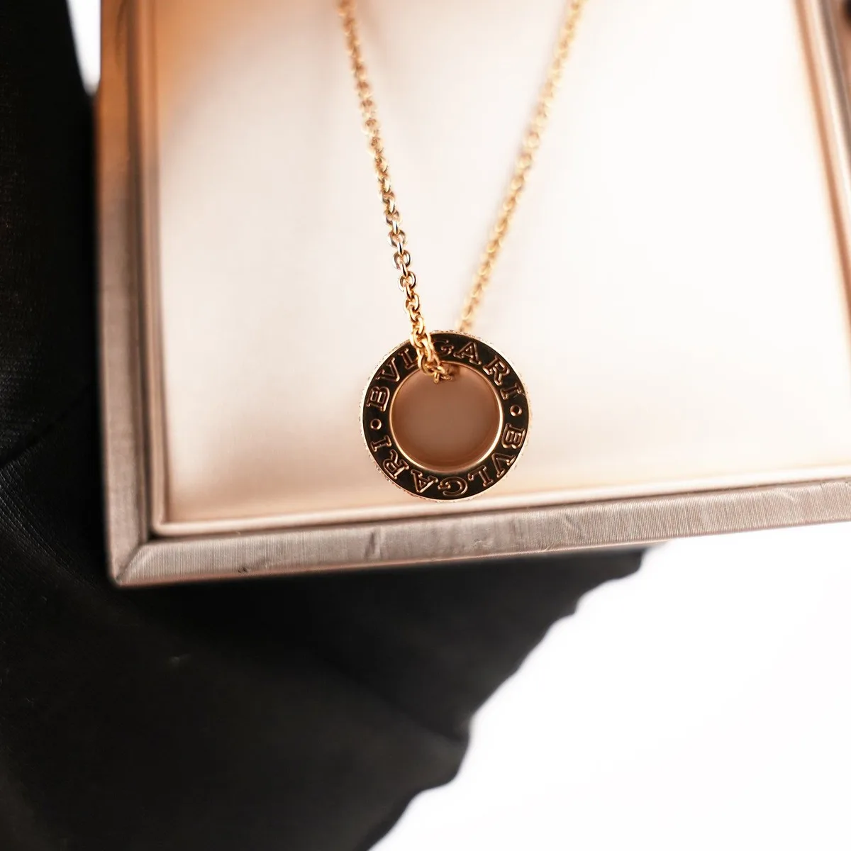 Bvlgari B.zero1 Necklace em Ouro Rosa e Branco, foto 6