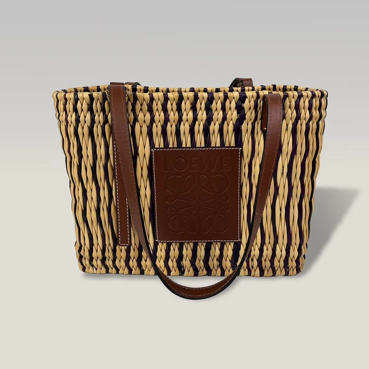 Loewe Small Tote in Beige and Purple, photo 2