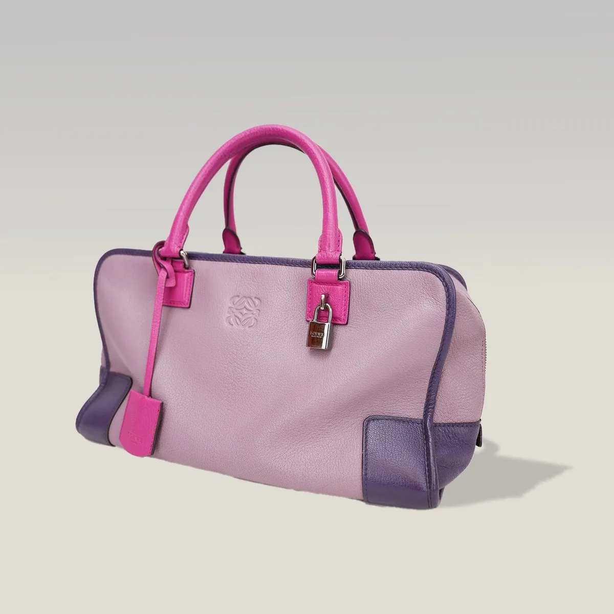 Loewe Amazona 36 in Tri-Colour Purple, Lilac and Fuchsia Leather