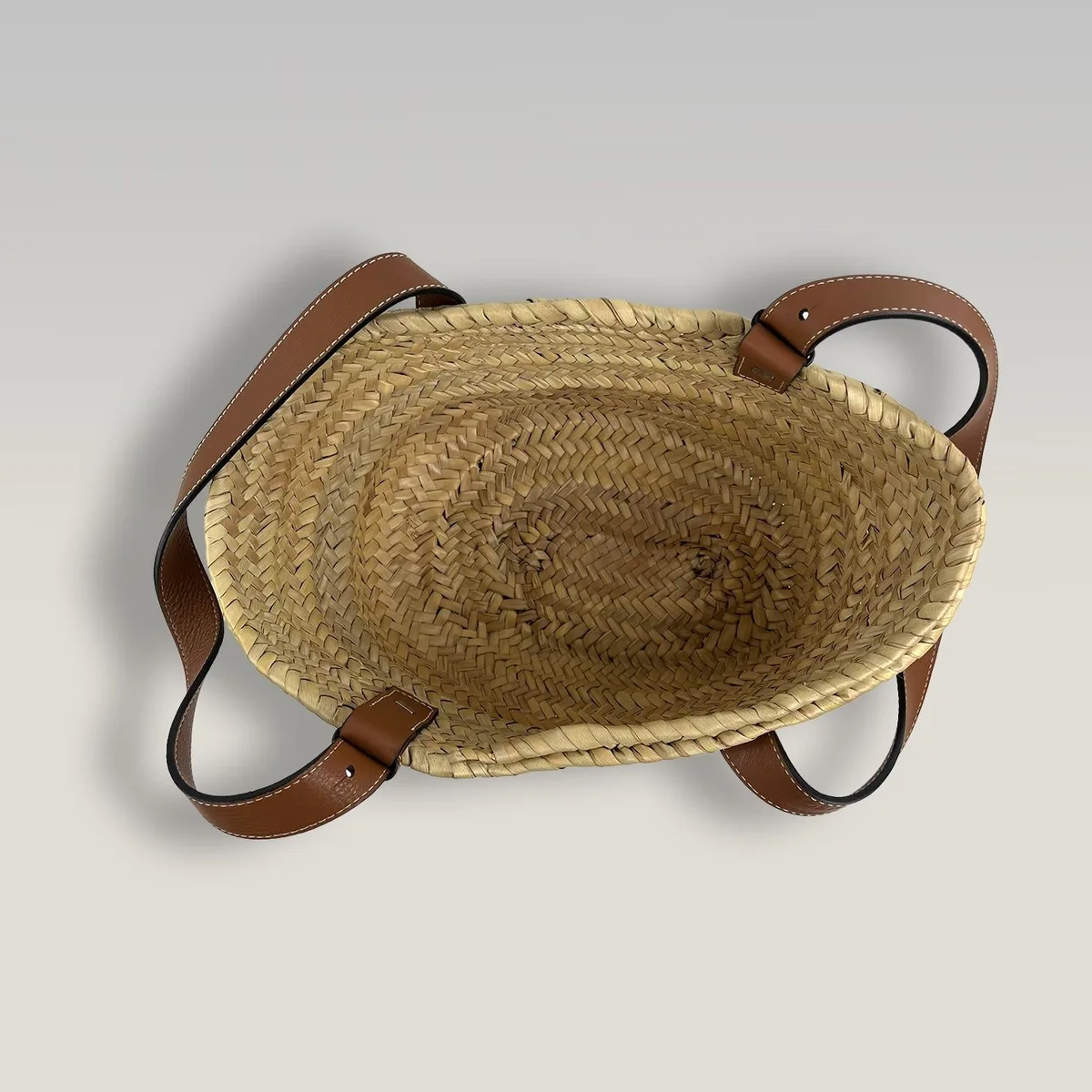 Loewe Small Basket Bag in Natural and Tan, photo 5