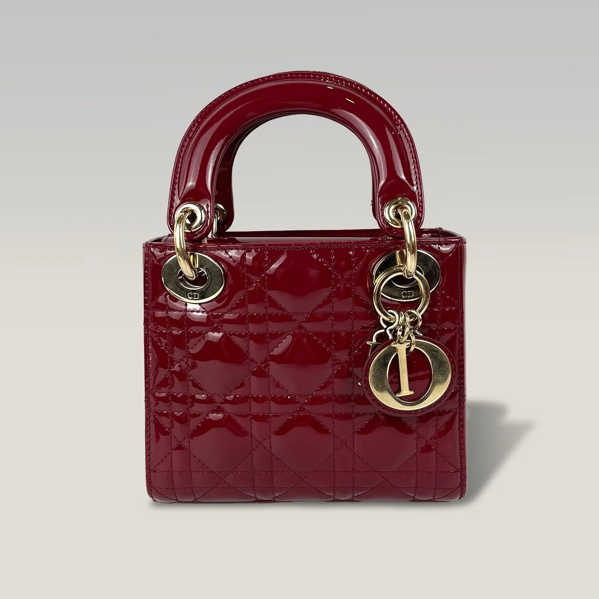 Dior Lady Dior Mini in Cherry Red, photo 2