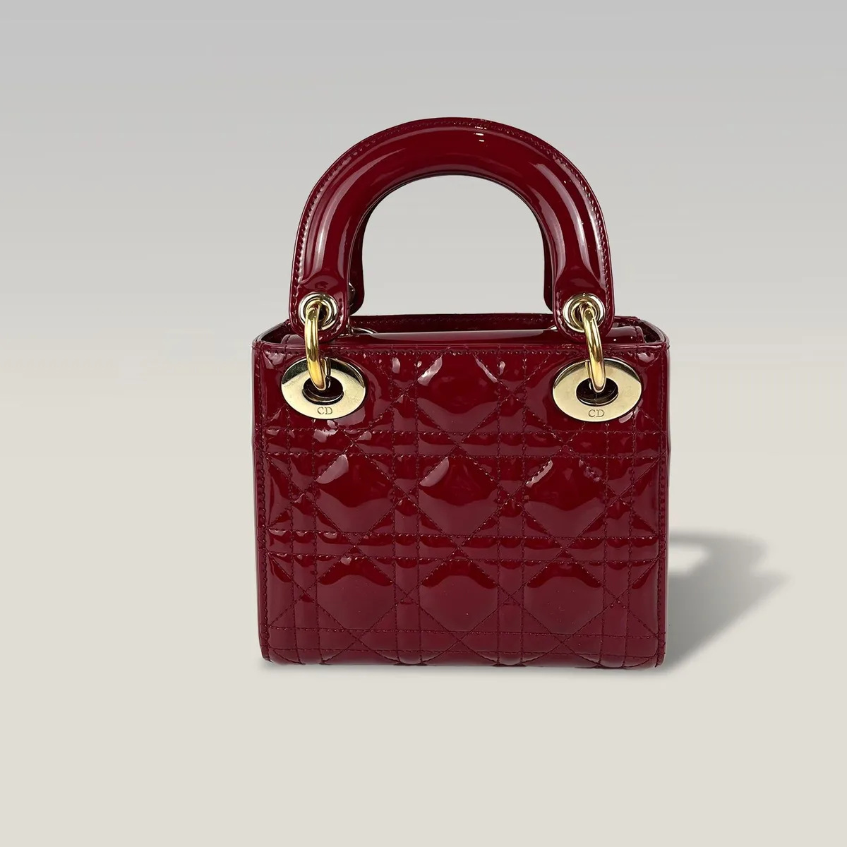 Dior Lady Dior Mini in Cherry Red, photo 3