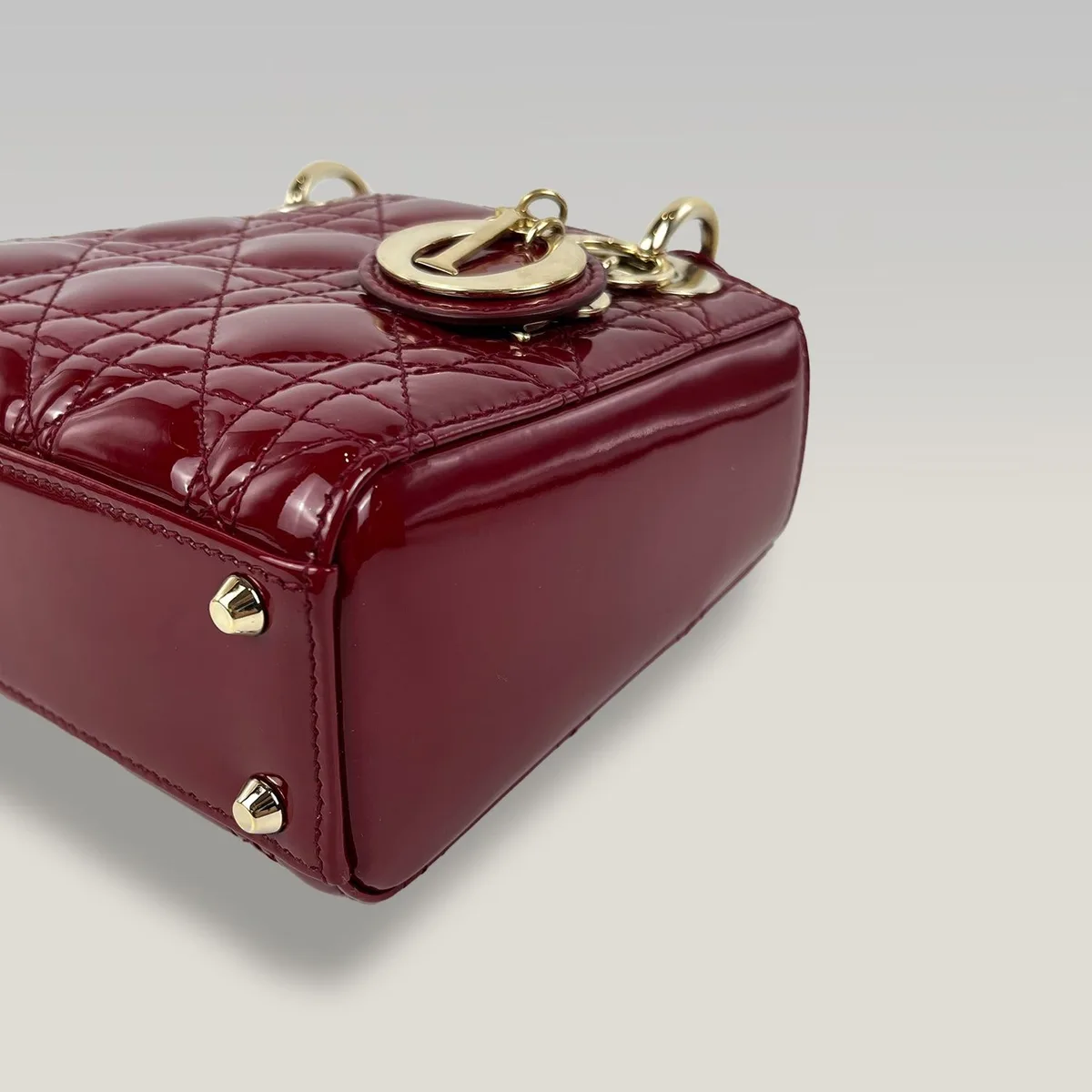 Dior Lady Dior Mini in Cherry Red, photo 4
