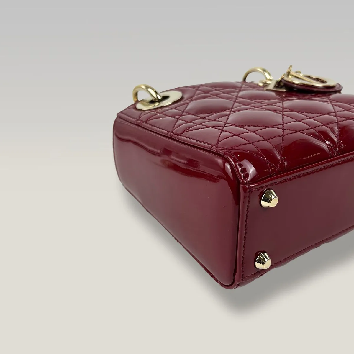 Dior Lady Dior Mini in Cherry Red, photo 5