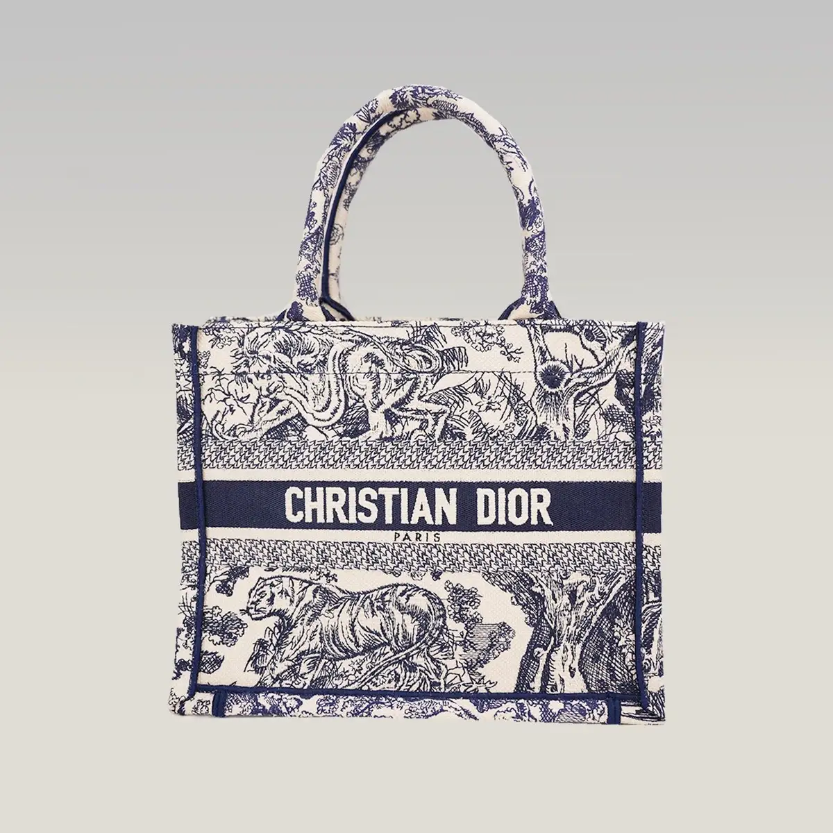 Dior Book Tote Medium in Blue and Ivory, photo 2