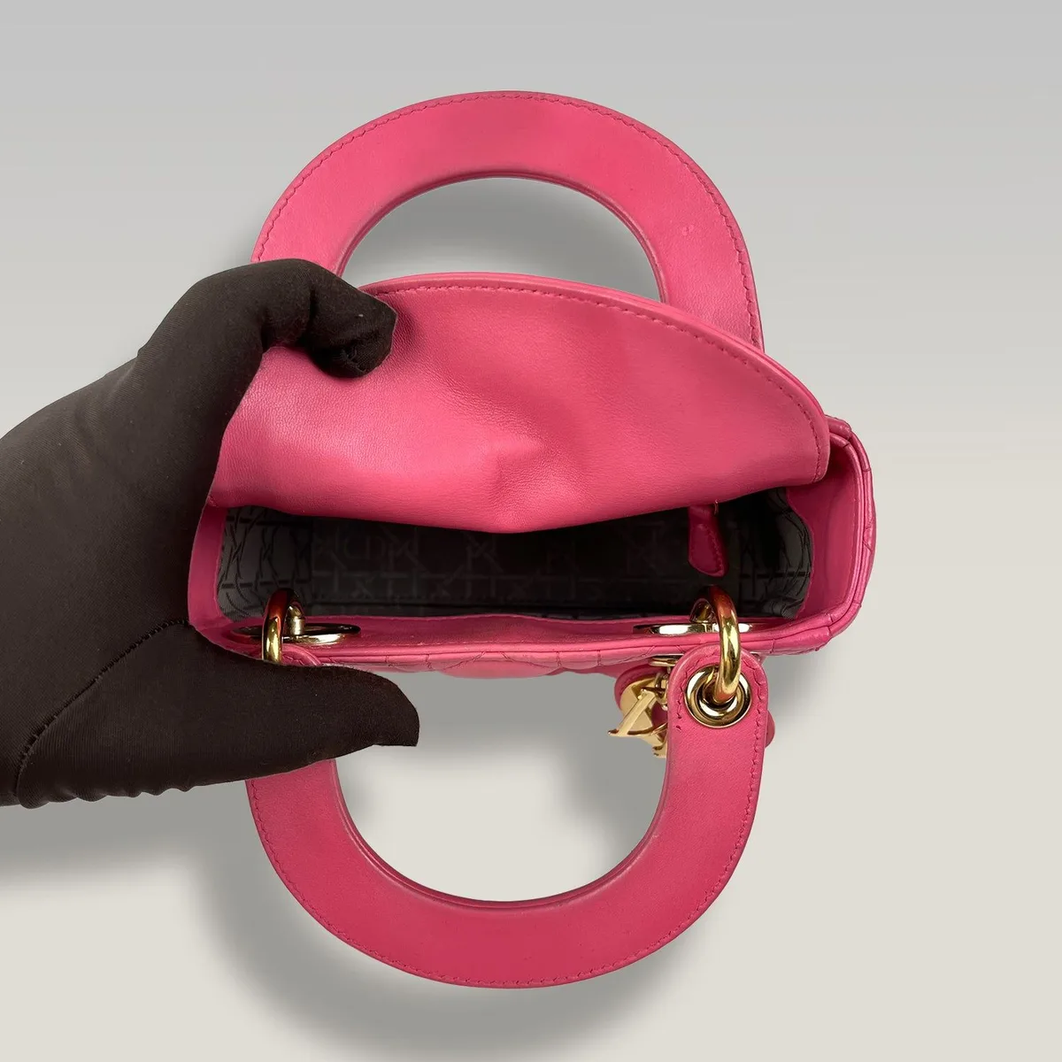 Dior Mini Lady Dior 粉色款，图片6