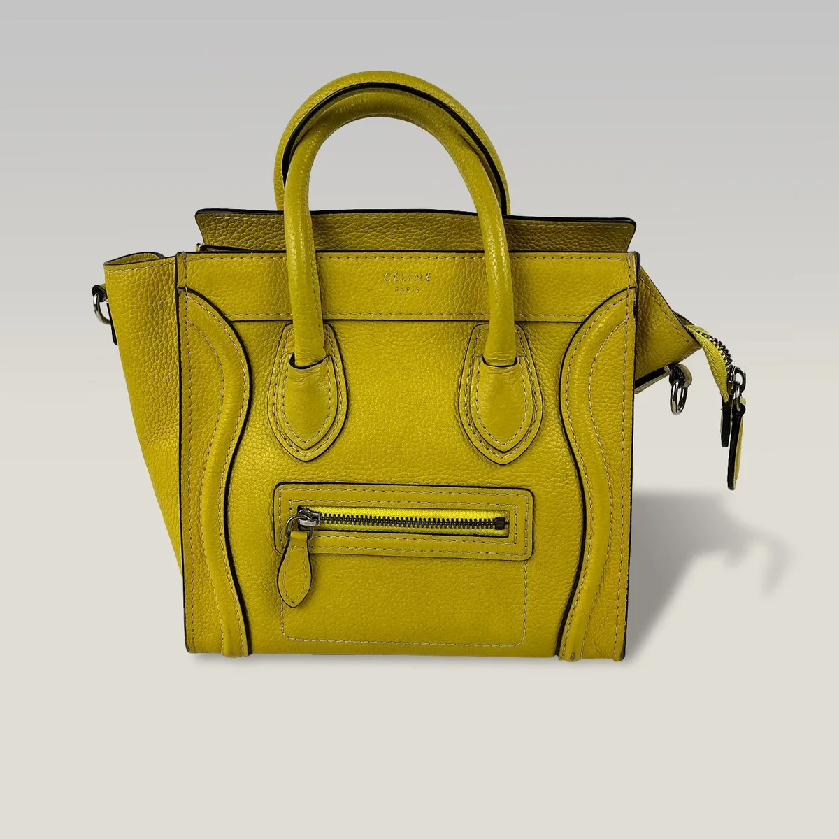 Celine Nano Luggage in Yellow, photo 2