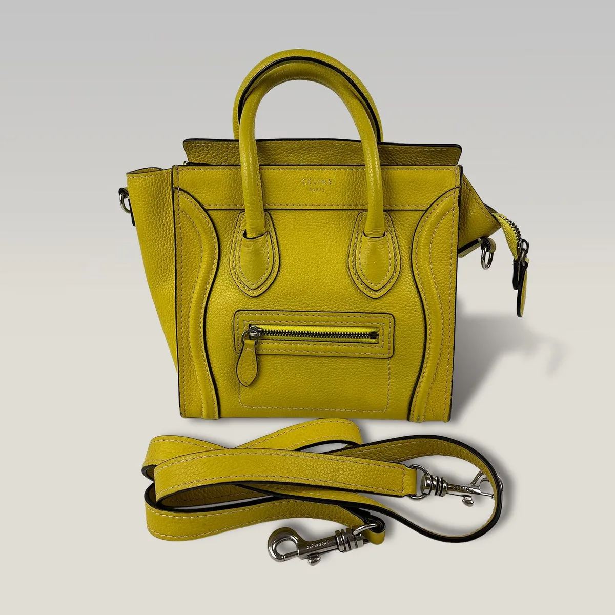 Celine Nano Luggage in Yellow, photo 4