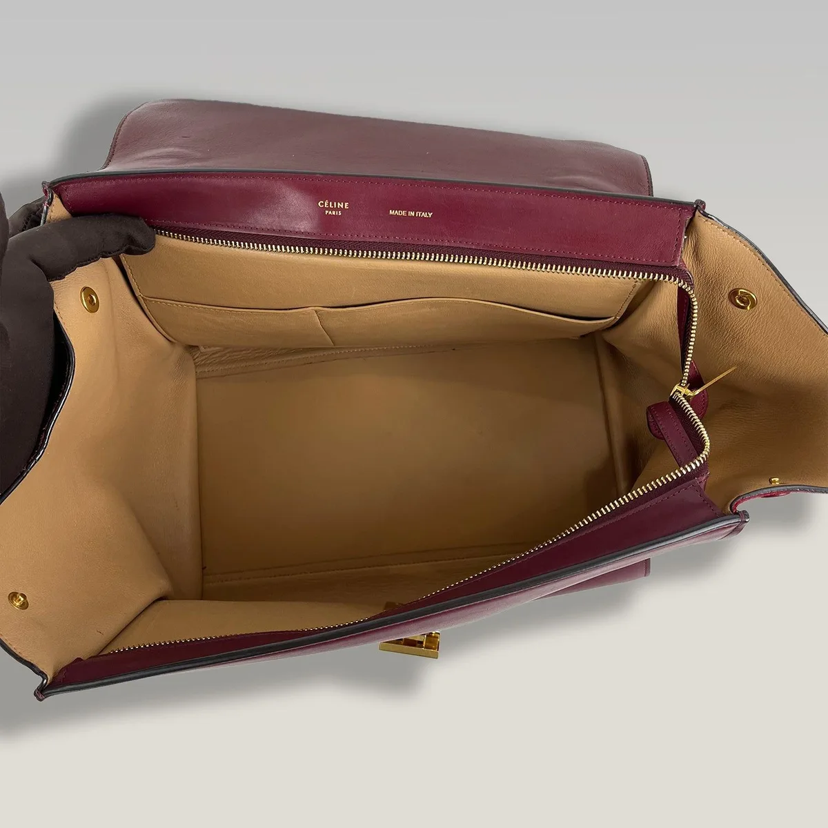 Celine Trapeze bordeaux e rossa, foto 6