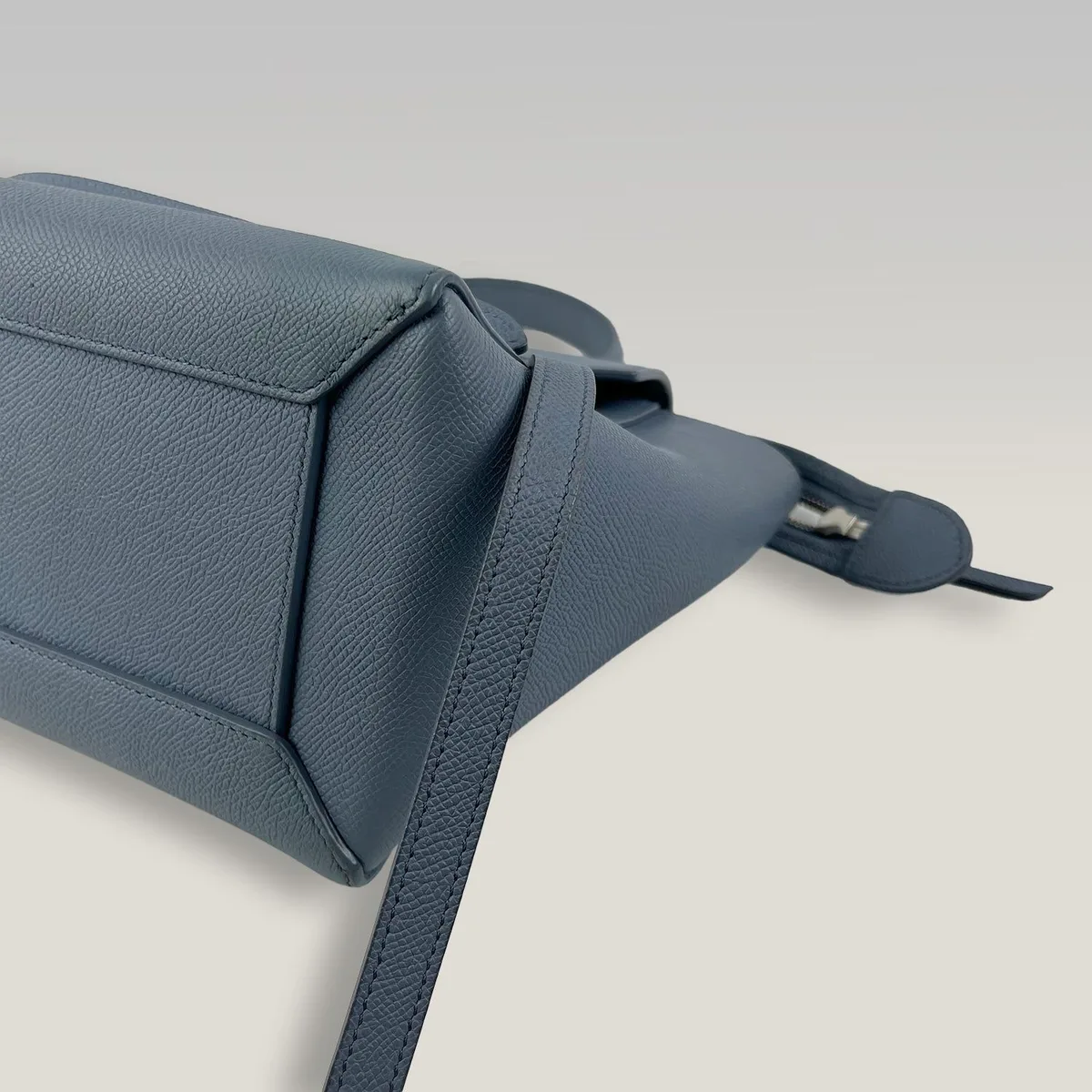 Celine Belt Bag Micro in Dusty Blue, photo 5