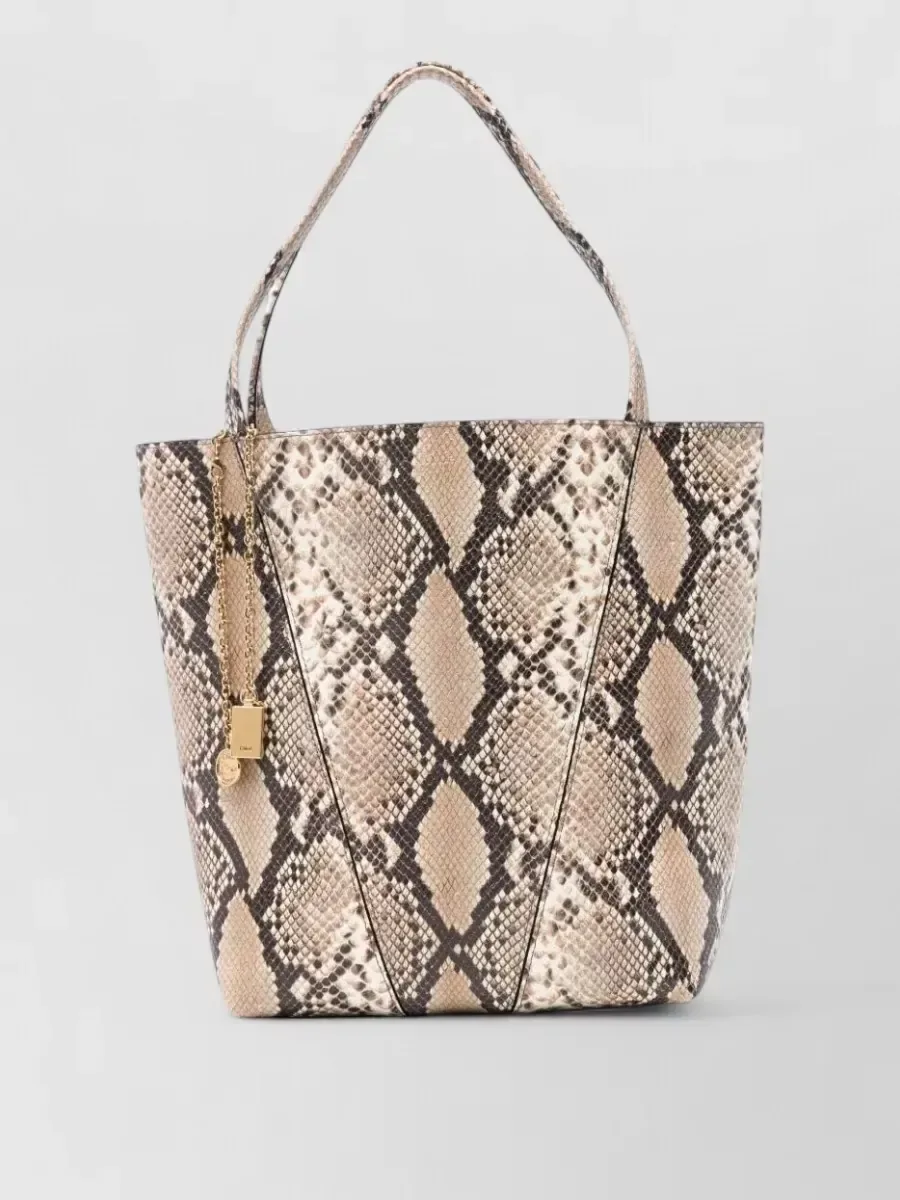Chloé Spin Schultertasche in Beige, Foto 1