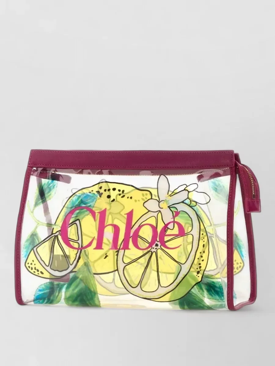 Chloé Printed Clutch in Pink, photo 1