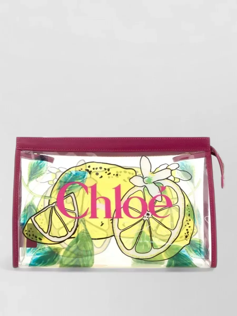 Chloé Printed Clutch in Pink, photo 2