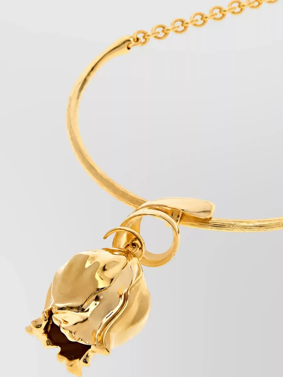 Collana Chloé con pendente floreale in oro, foto 2