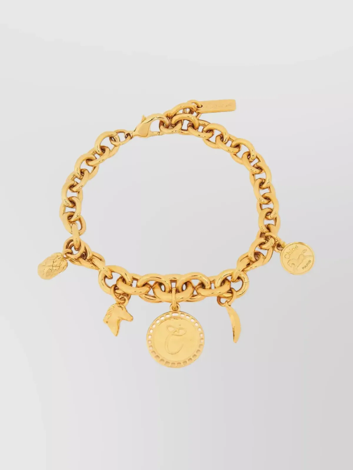 Pulseira Chloé com amuletos dourada, foto 1