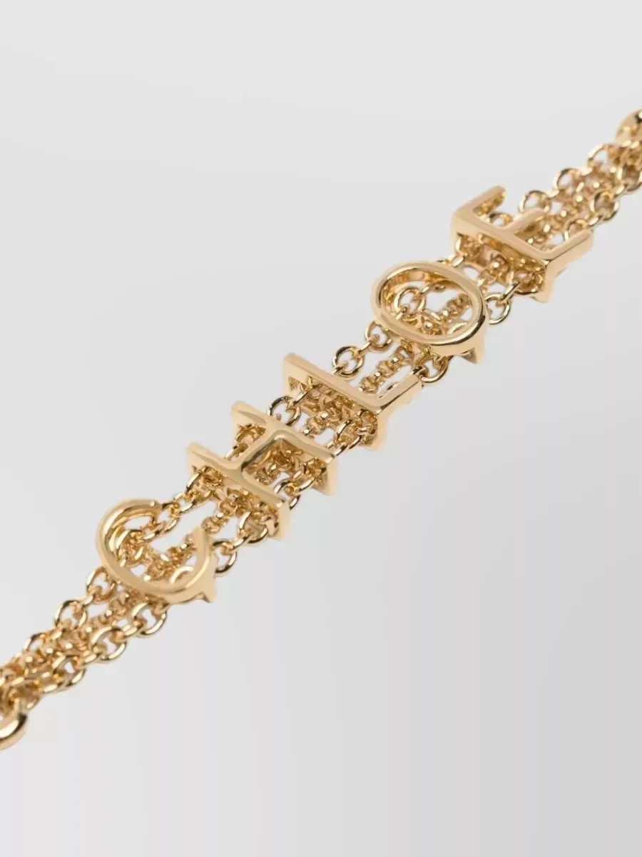 Pulseira Chloé em latão dourado, foto 3