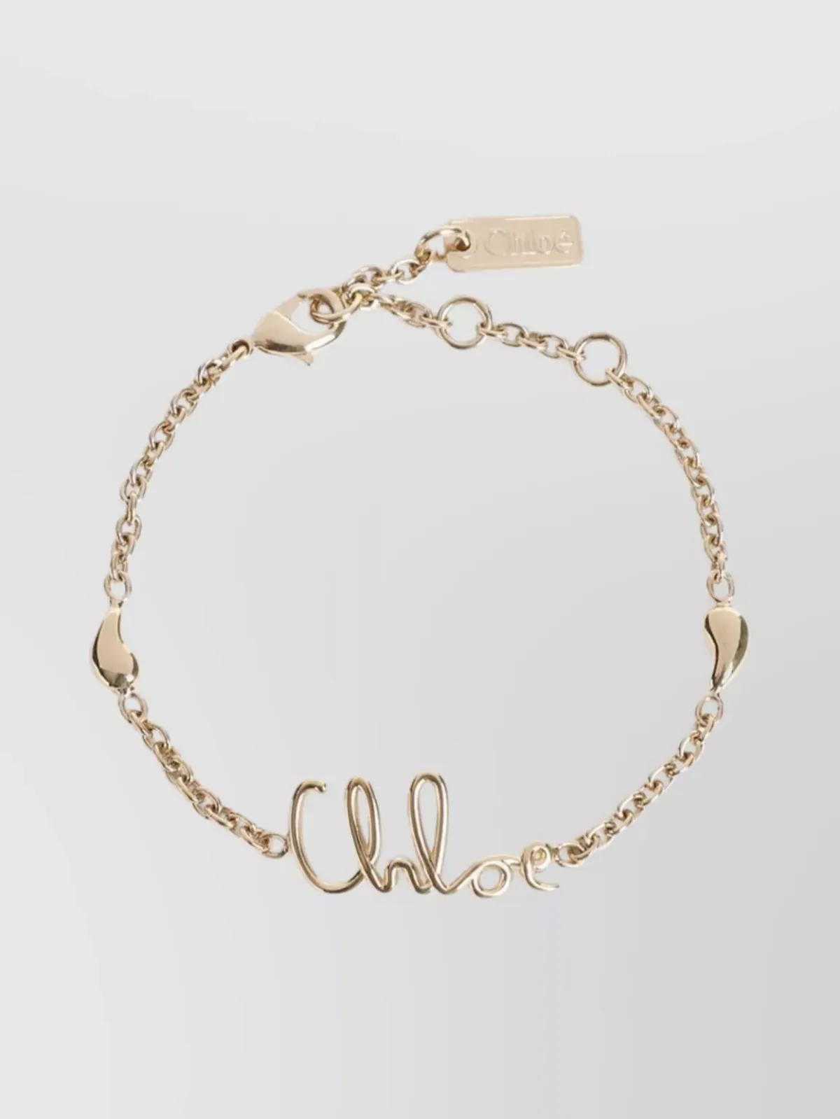 Bracciale Chloé con charm logo oro, foto 1
