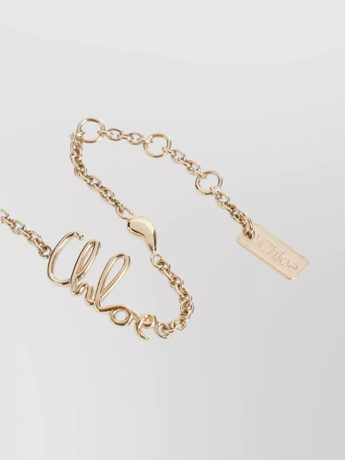 Bracciale Chloé con charm logo oro, foto 2