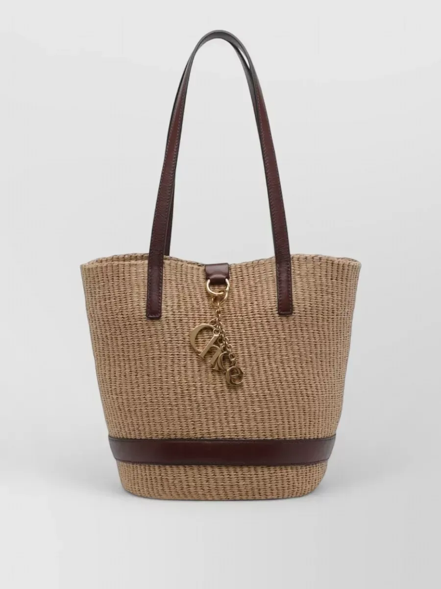 Borsa a secchiello Chloé Woody beige, foto 1