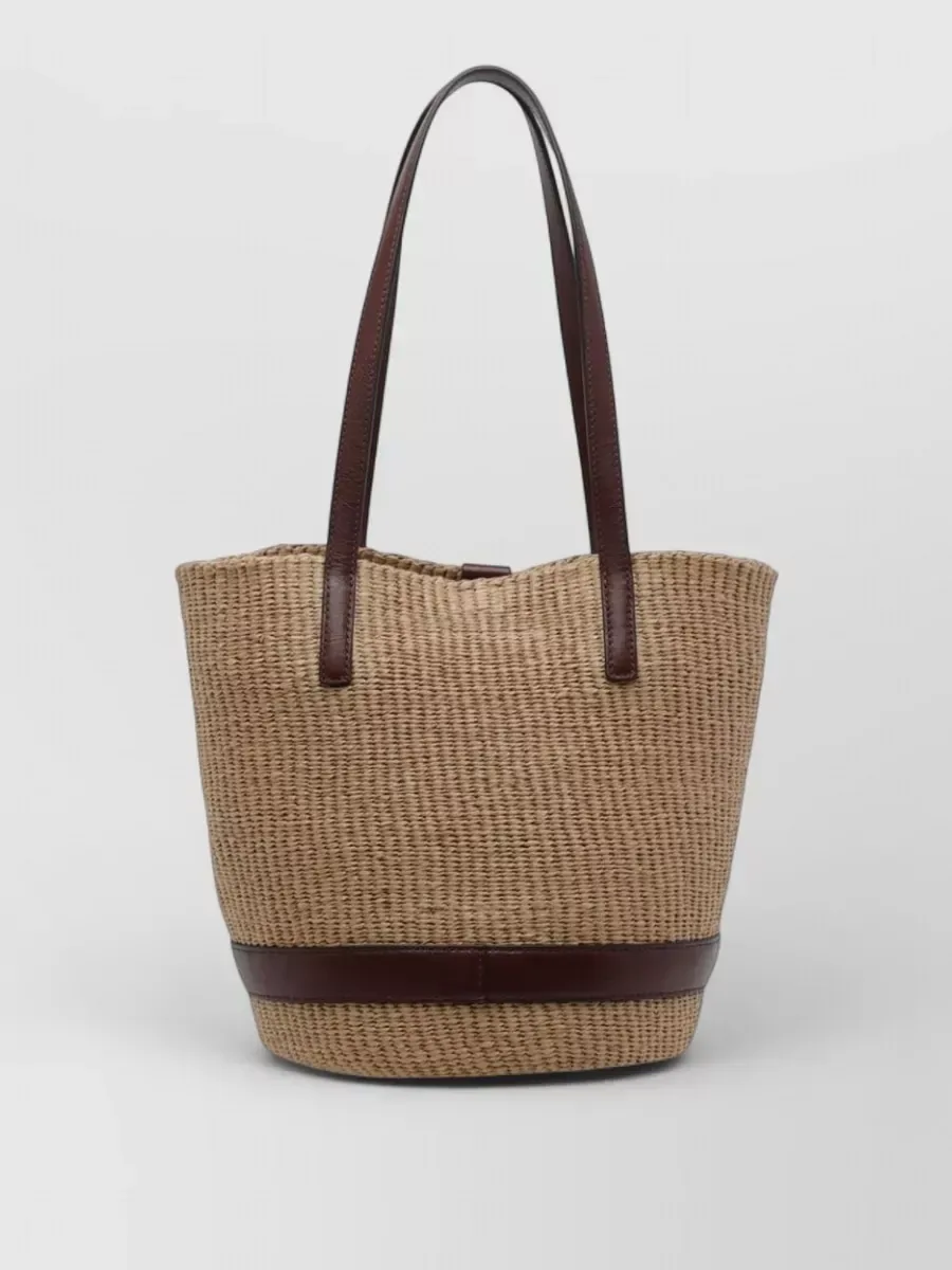 Borsa a secchiello Chloé Woody beige, foto 2