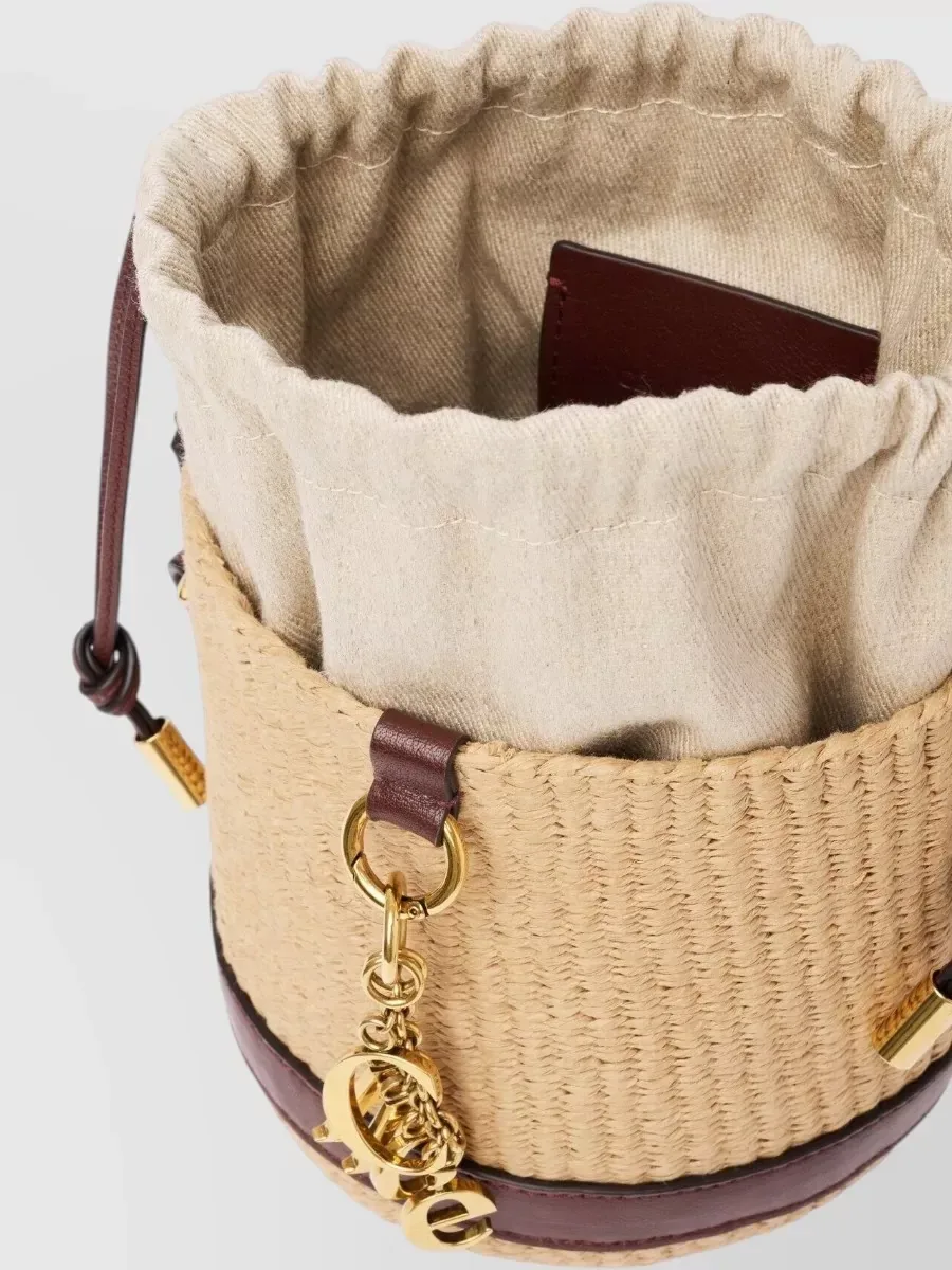 Sac seau Chloé Basket beige, photo 4