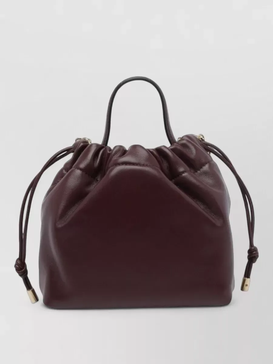 Mini borsa a secchiello Chloé Icons bordeaux, foto 2