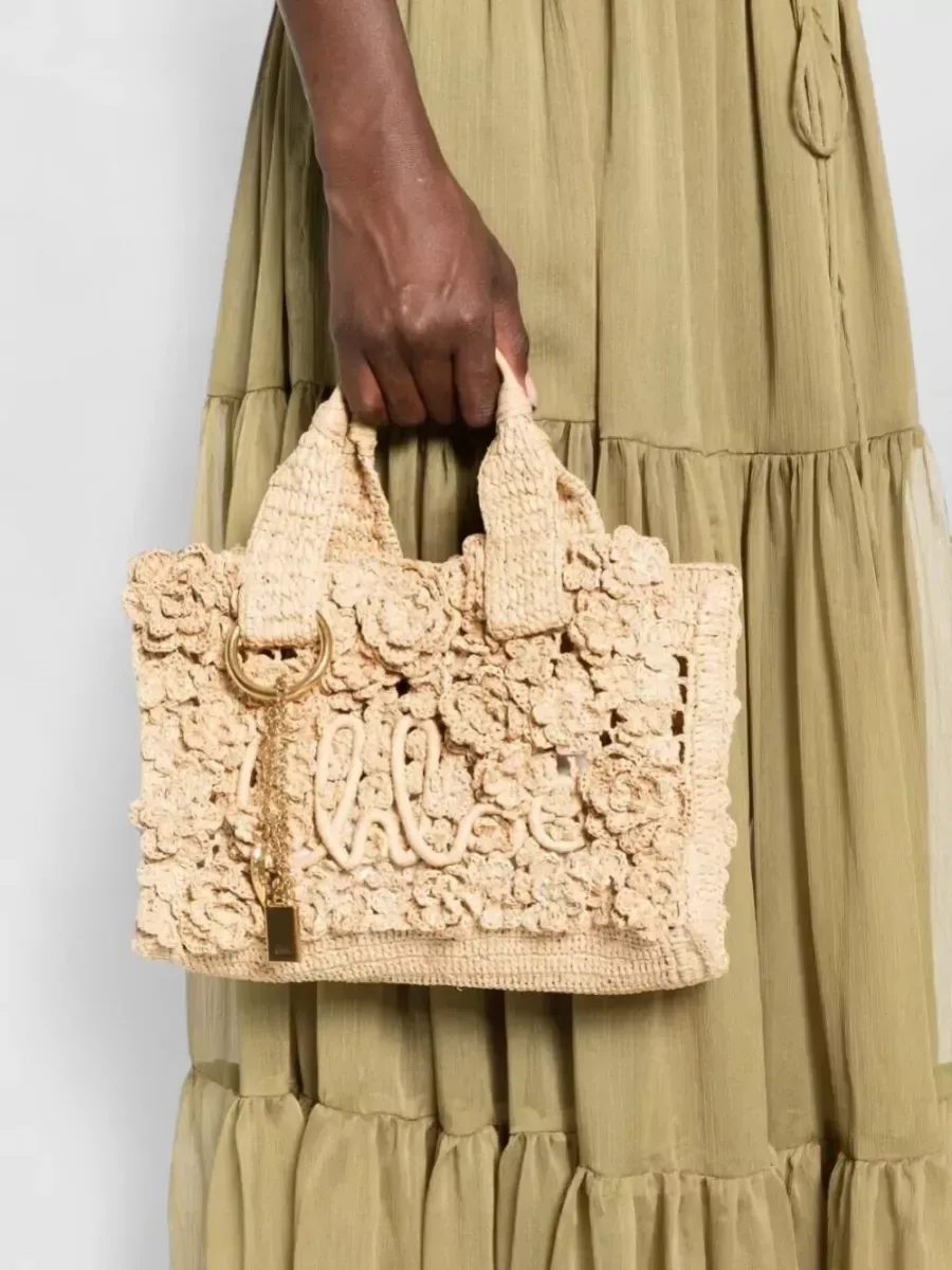 Chloé Raffia Shoulder Bag in Beige, Foto 2