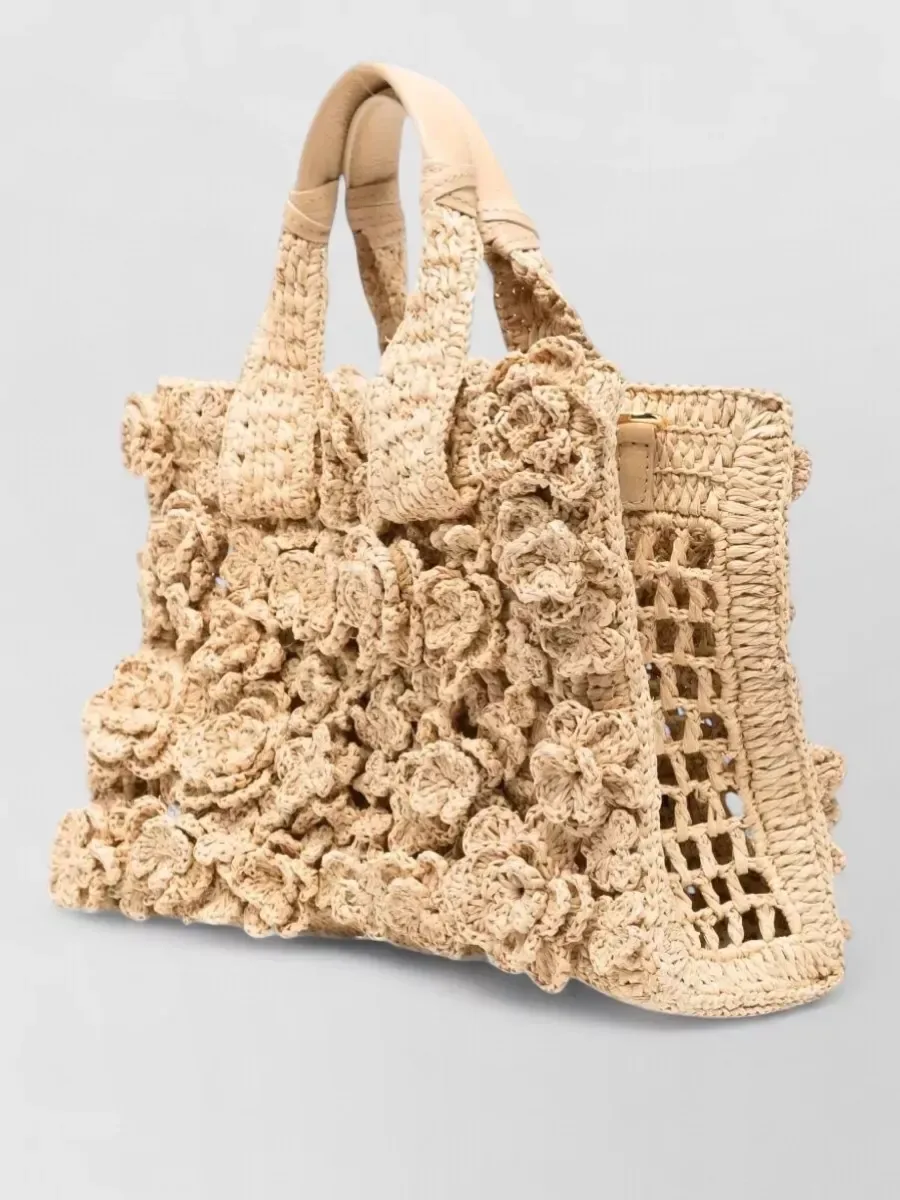 Chloé Raffia Shoulder Bag in Beige, Foto 3