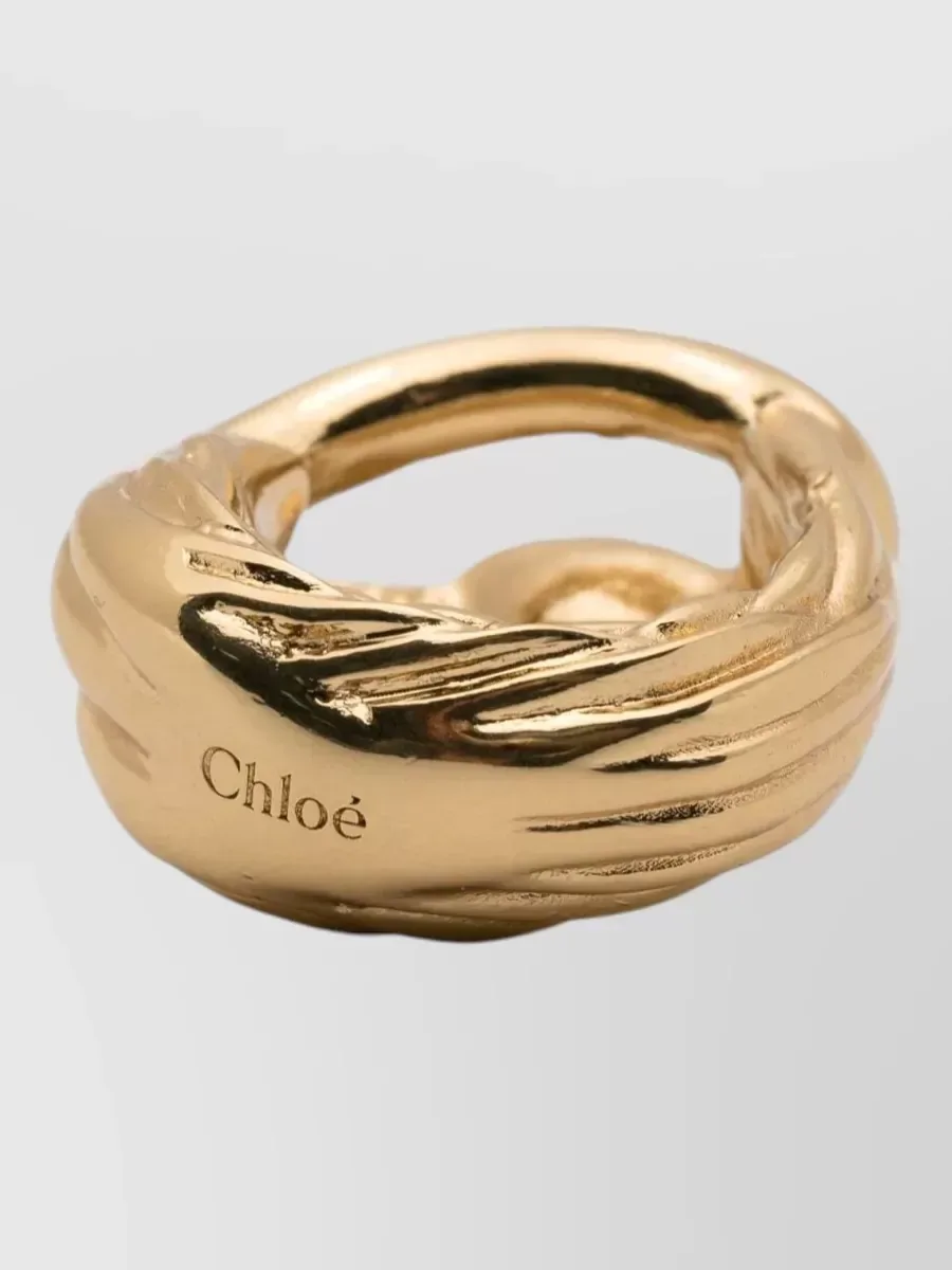 Bague Chloé Twisted Ring en doré, photo 1