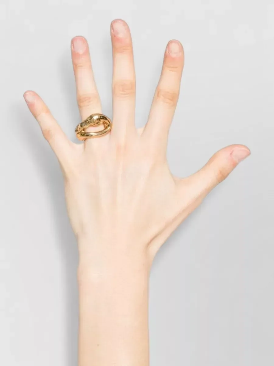 Bague Chloé Twisted Ring en doré, photo 2
