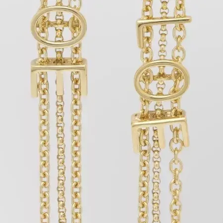 Chloé Chain-Link Ohrhänger in Gold, Detail