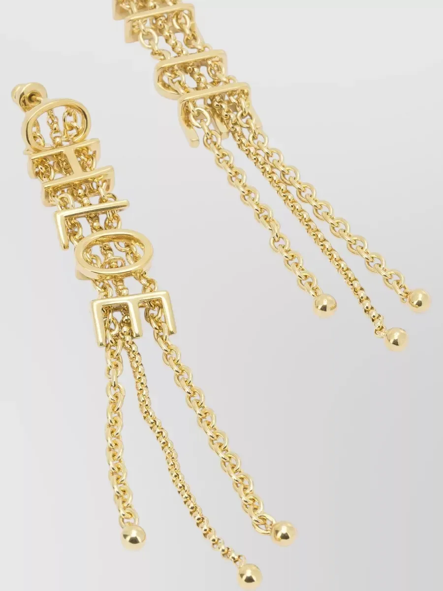Chloé Chain-Link Ohrhänger in Gold, Foto 2