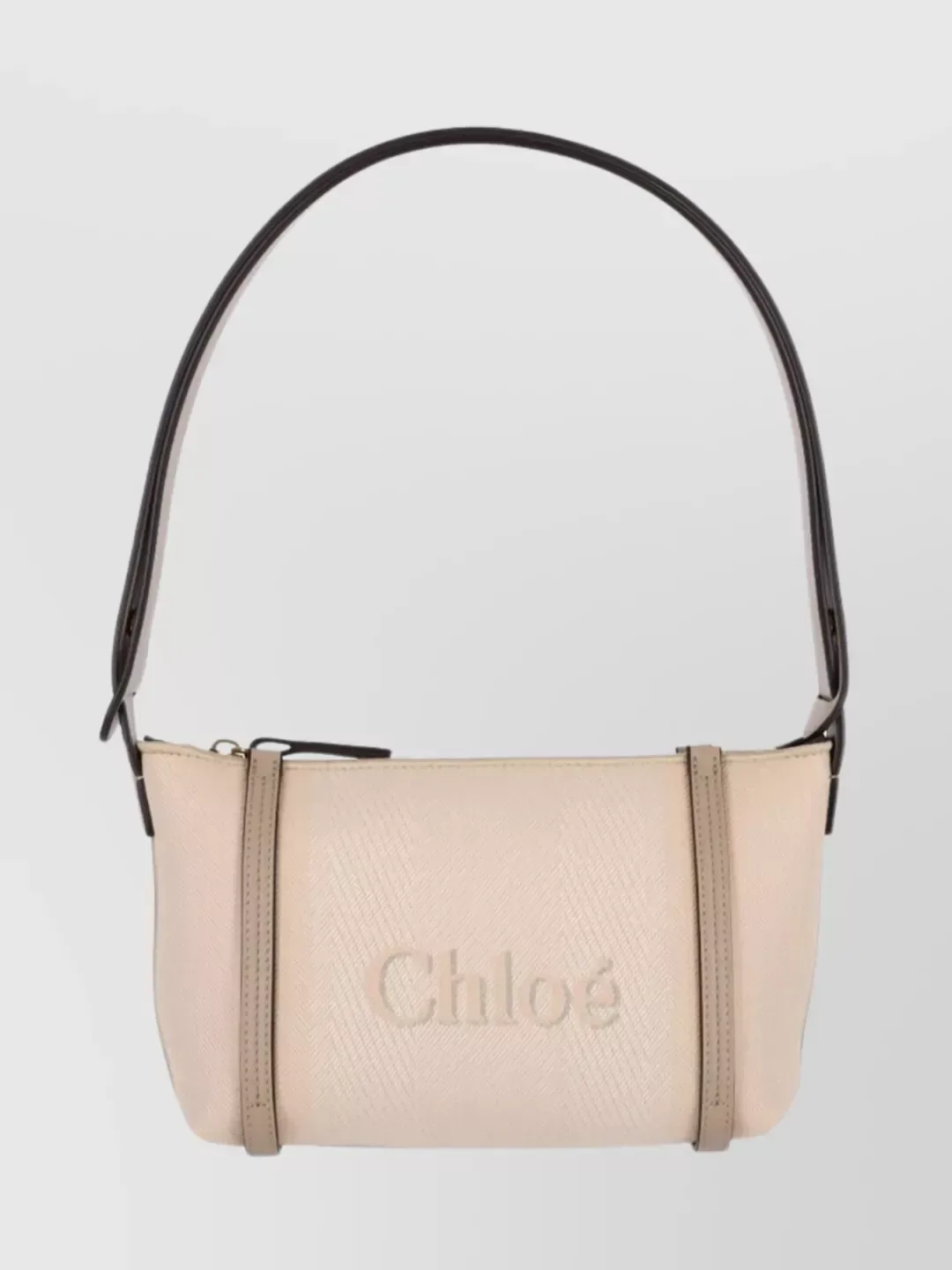 Chloé Carry Canvas Schultertasche in Beige, Foto 1