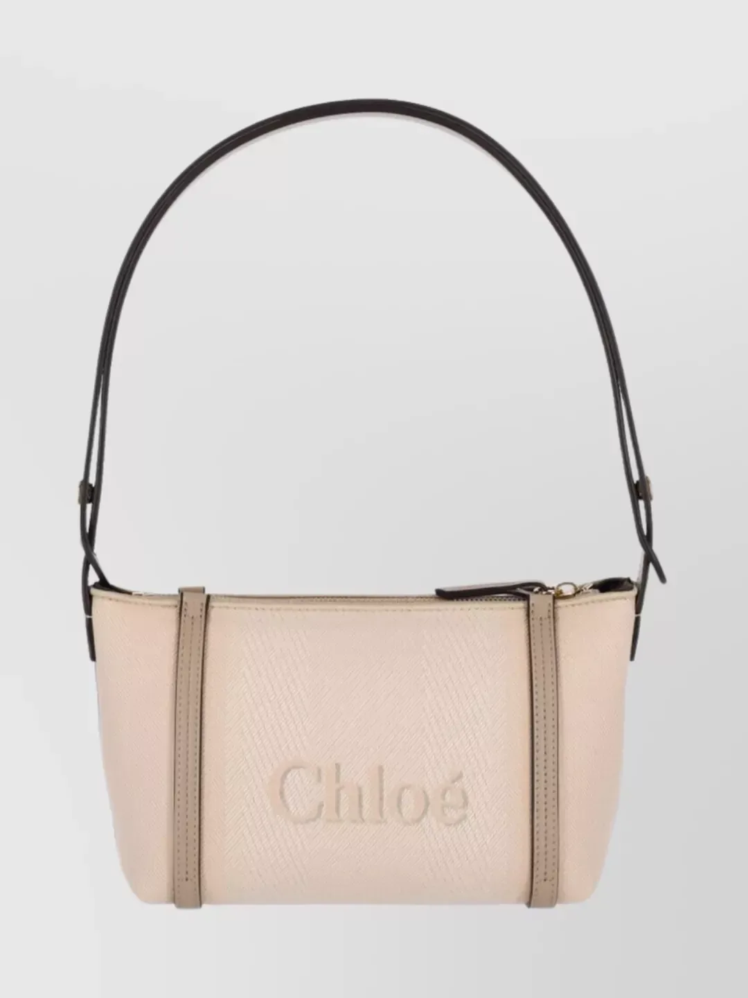 Chloé Carry Canvas Schultertasche in Beige, Foto 2