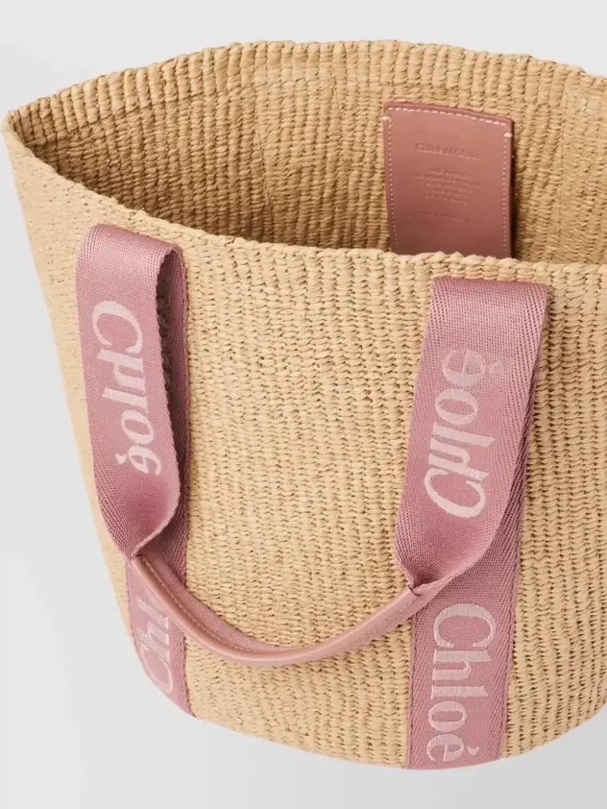 Пляжная сумка Chloé Woody Large, бежевая, фото 4