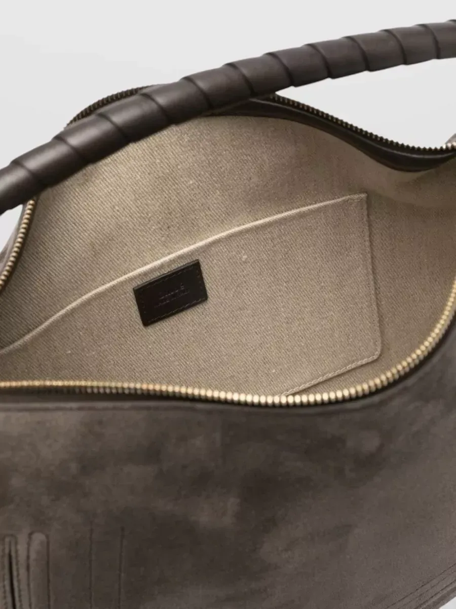 Chloé Marcie Suede Shoulder Bag in Dark Brown, photo 4