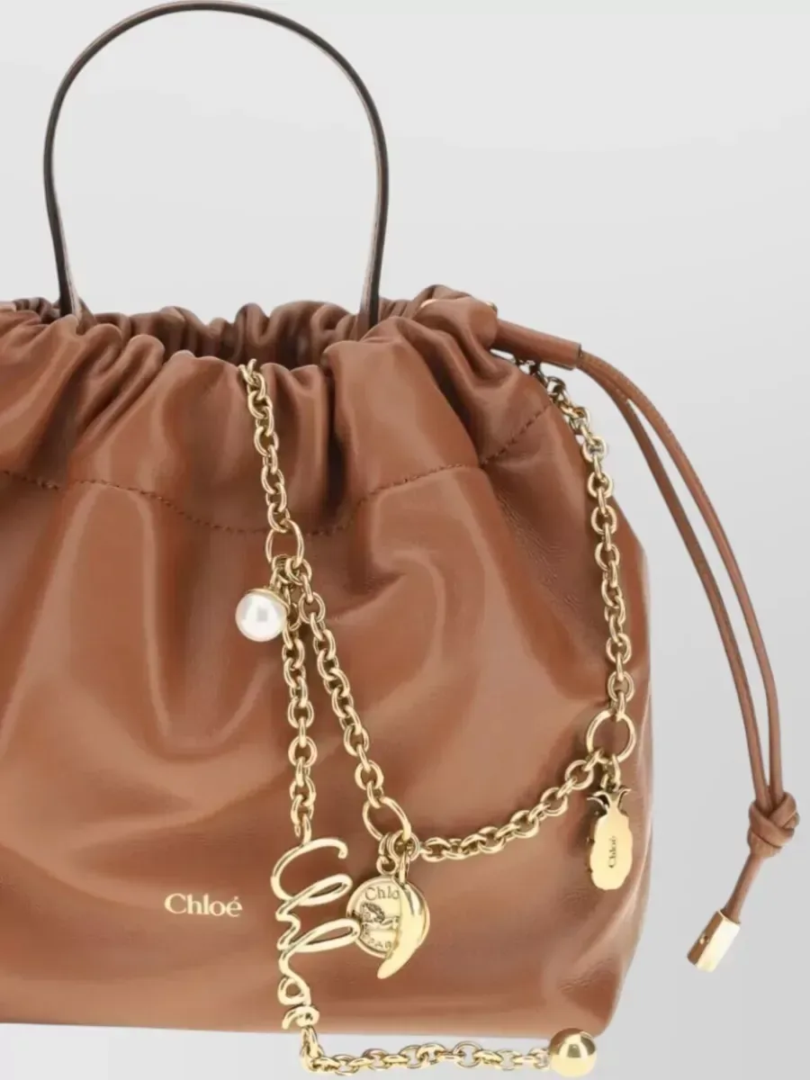 Mala bucket Chloé Icons Bucket em castanho, foto 4