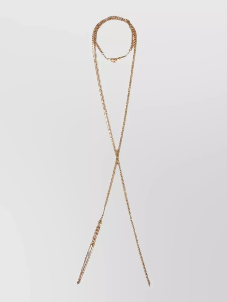 Chloé Long Pendant Necklace in Gold, photo 1