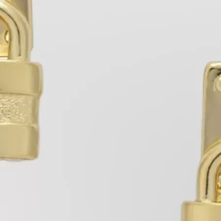 Chloé Padlock Drop Earrings in Gold, detail