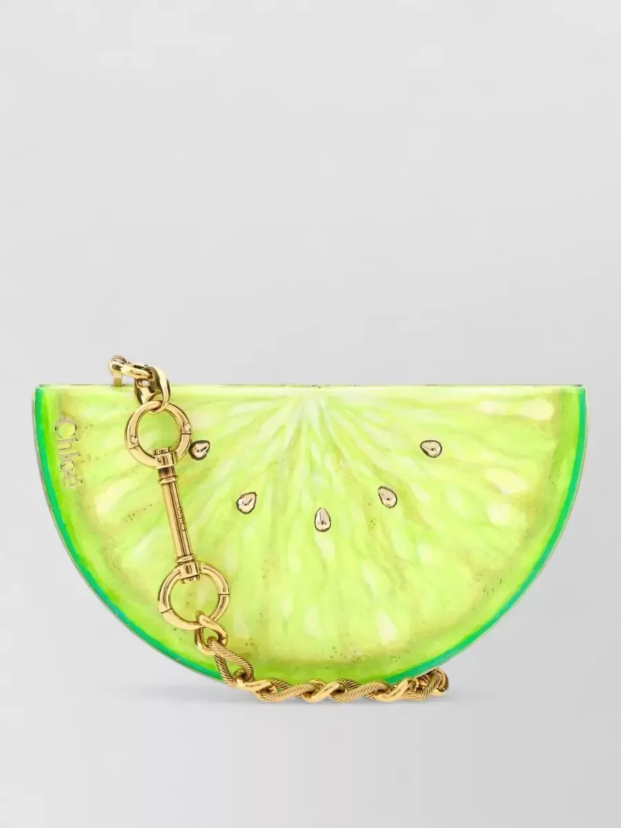 Chloé Metal Clutch in Green, photo 1