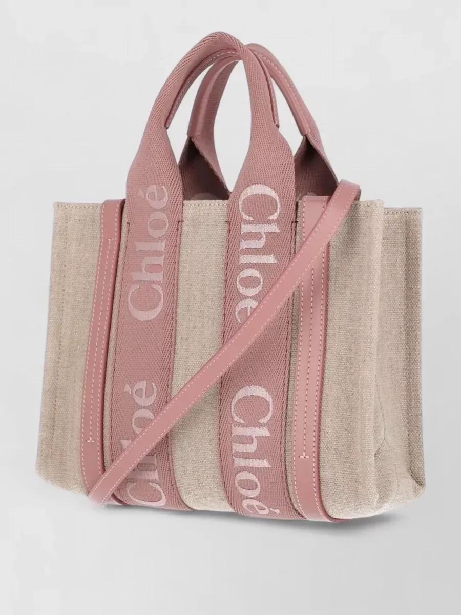 Chloé Linen Beach Bag beige, foto 2