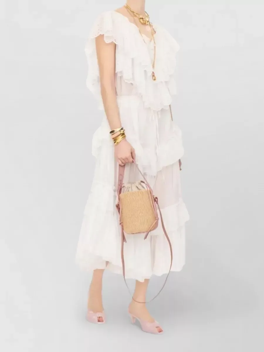 Chloé Woody Bucket Top Handle in Beige, photo 2