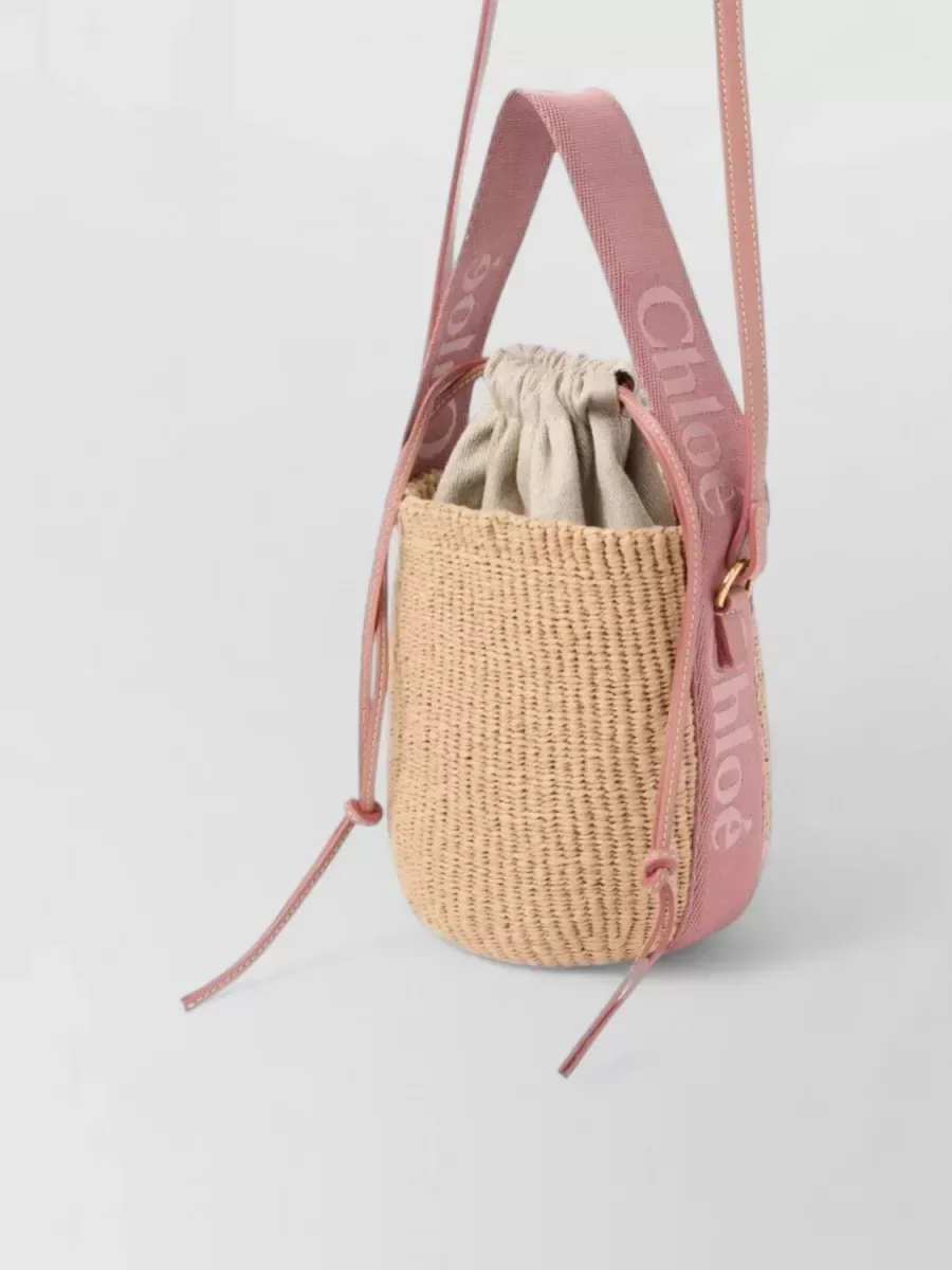 Chloé Woody Bucket Top Handle in Beige, photo 4