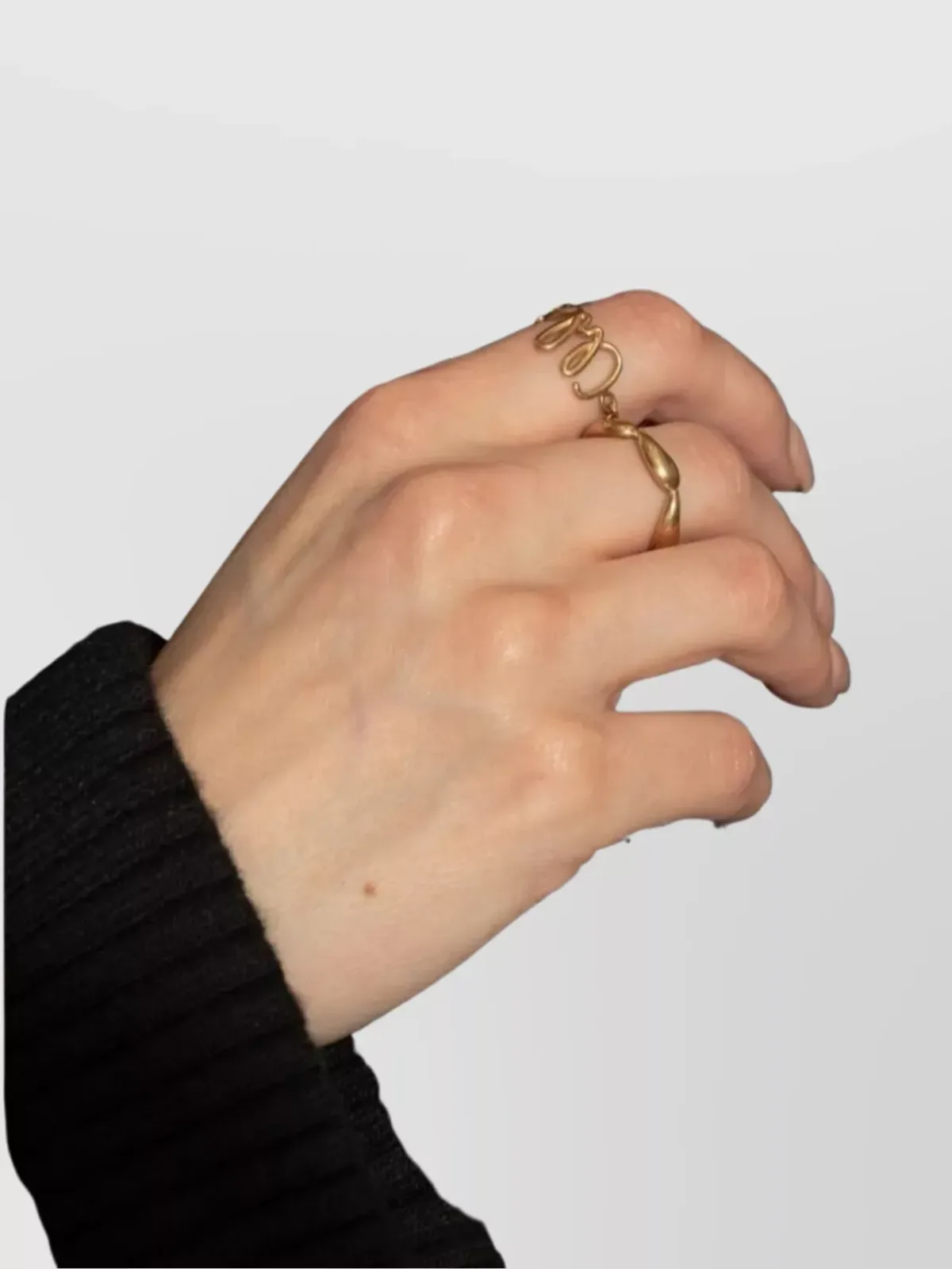 Chloé Chain Ring Set in Gold, photo 2
