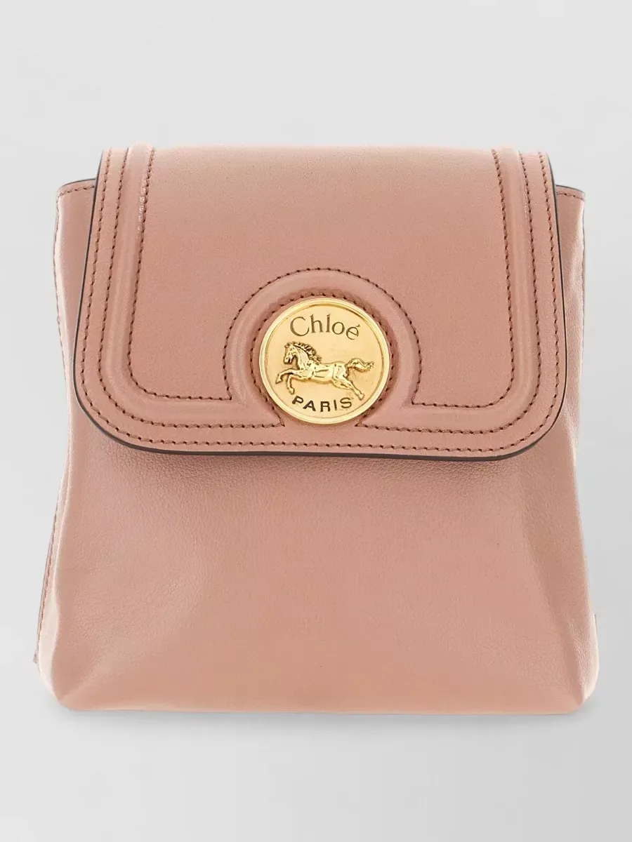 Mini mochila Chloé Horse Medal em rosa, foto 1