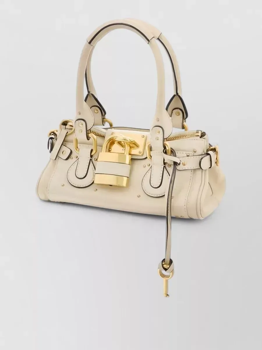 Chloé Paddington Small Shoulder Bag in Beige, photo 3