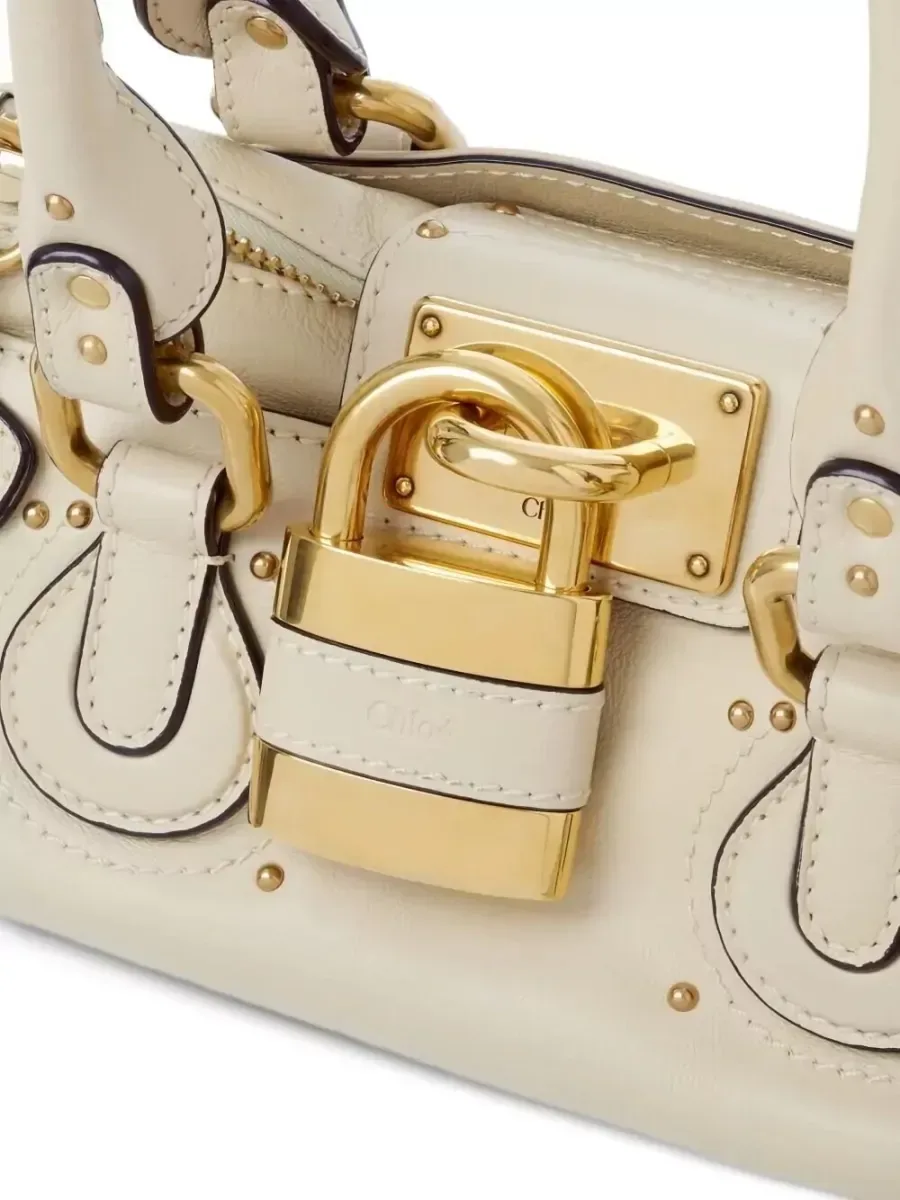 Chloé Paddington Small Shoulder Bag in Beige, photo 4