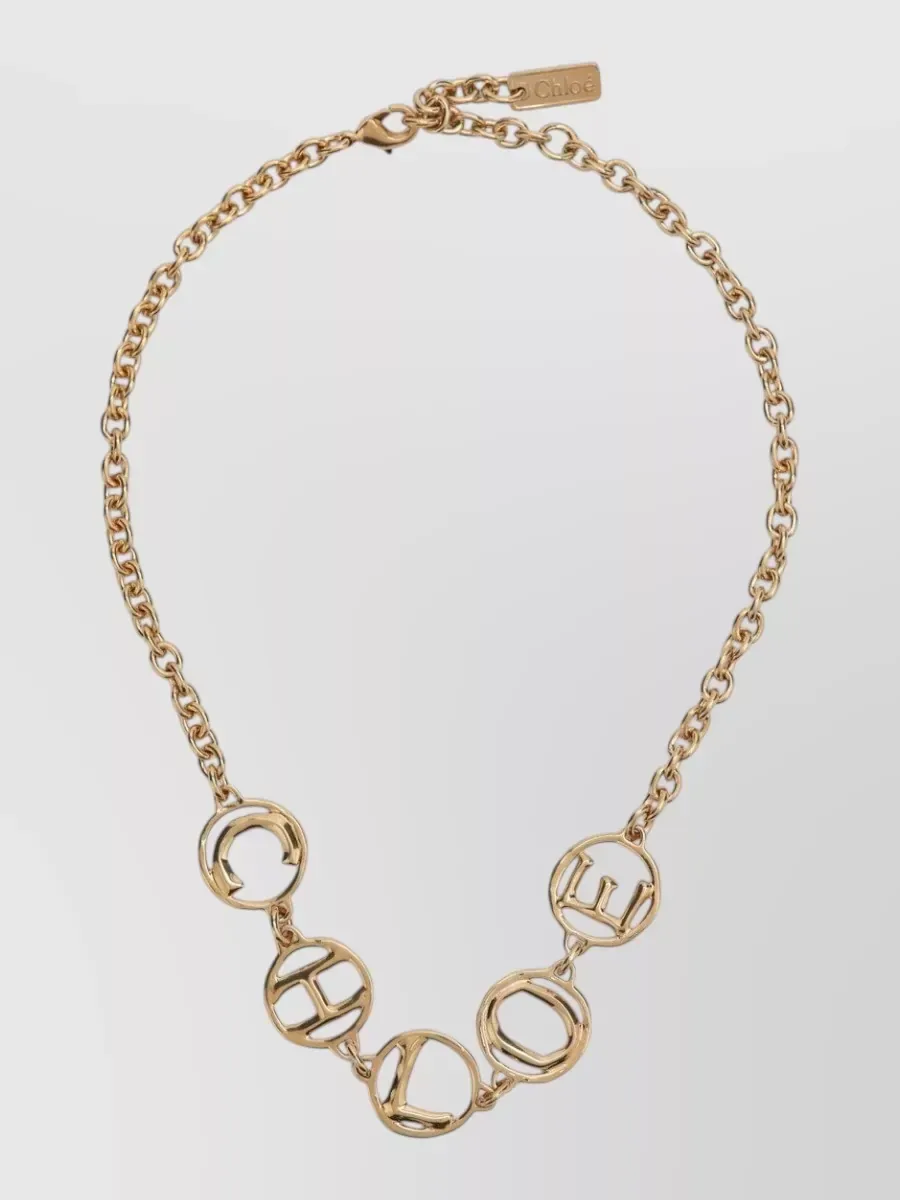 Chloé Script Choker Halskette in Gold, Foto 1